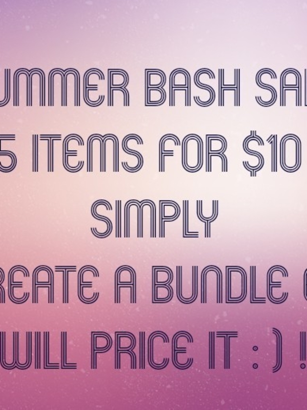 Summer Bash Sale Graphic - Pink Gradient Text